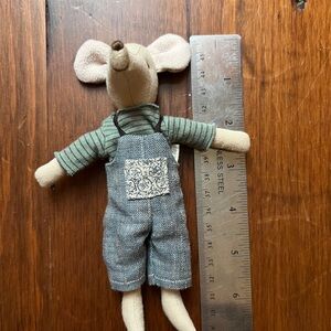 Maileg Dad Mouse Doll with Overalls